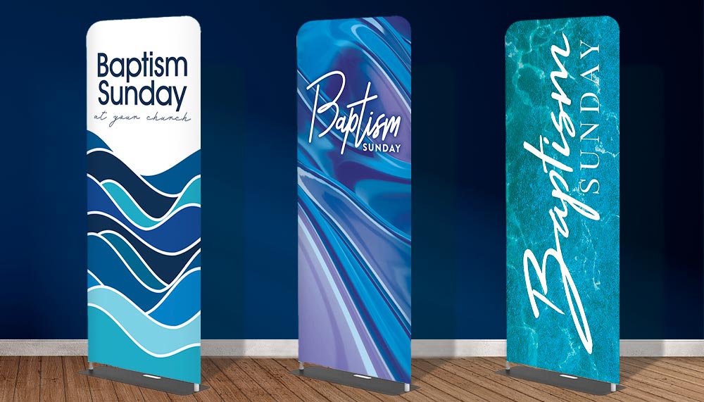 Stretch Baptismal Banner Designs