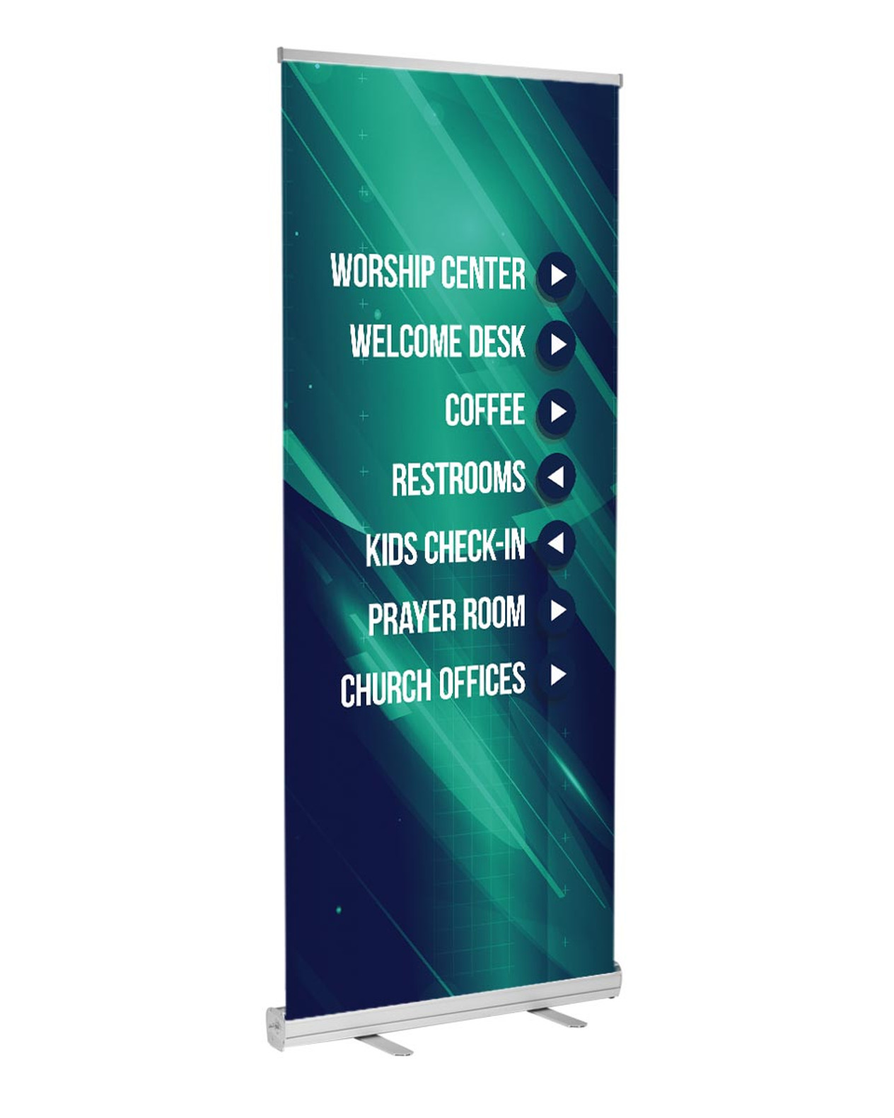 Directional Retractable Banner for churhes