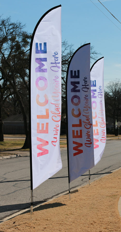 Easter Feather Flag Banners