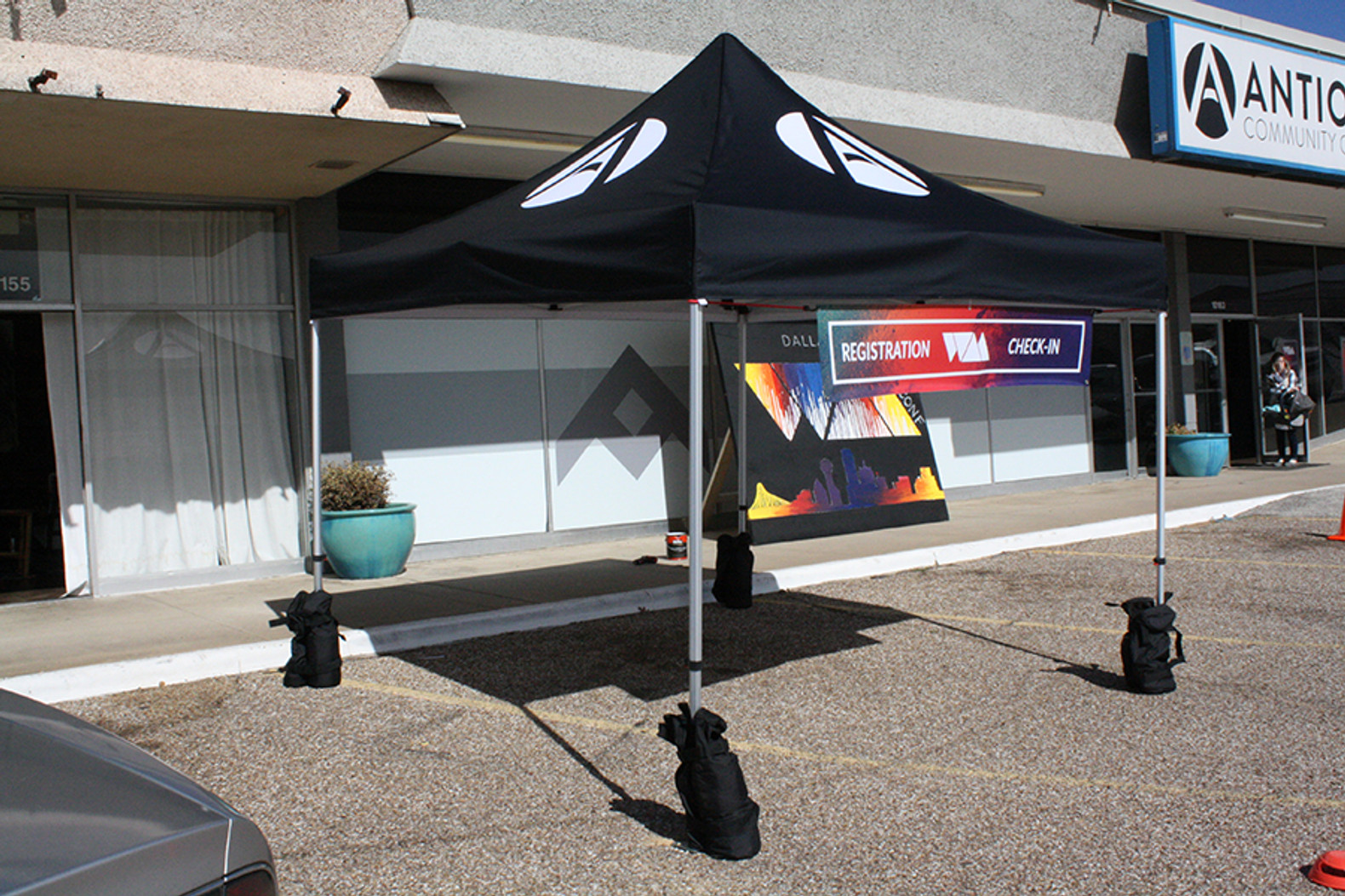 Trunk or treat registration tent