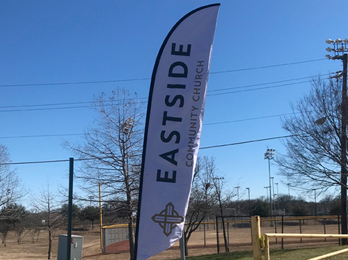 church logo feather flags