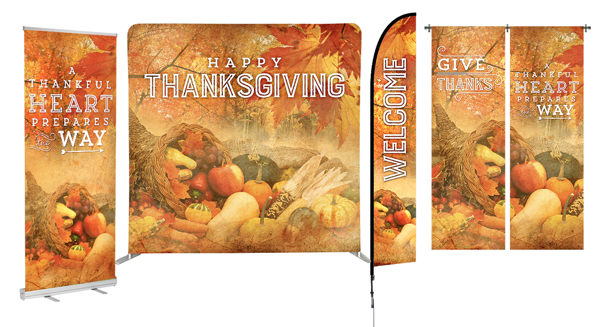 Happy Thanksgiving Church Banners