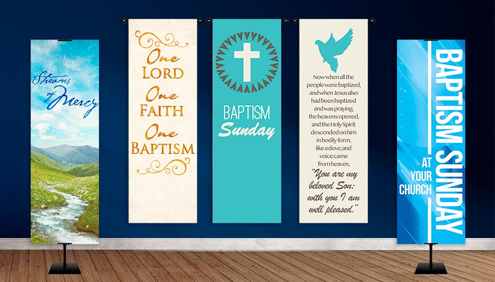 Baptism banner ideas