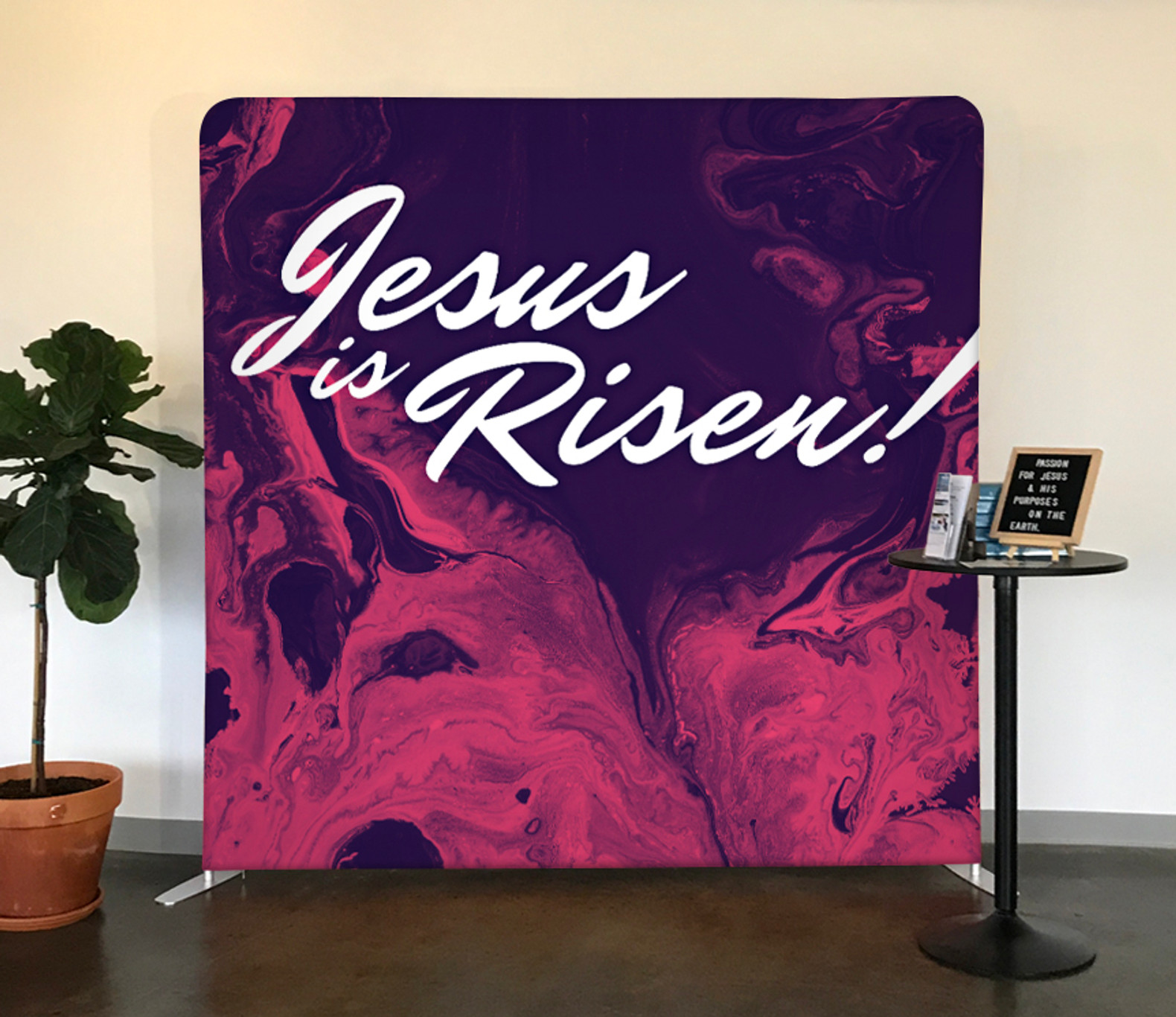 jesus is risen Easter backdrop Banner idea