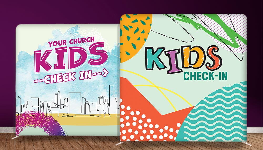 Kids ministry Check in banners