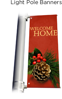 Christmas Light Pole Banners