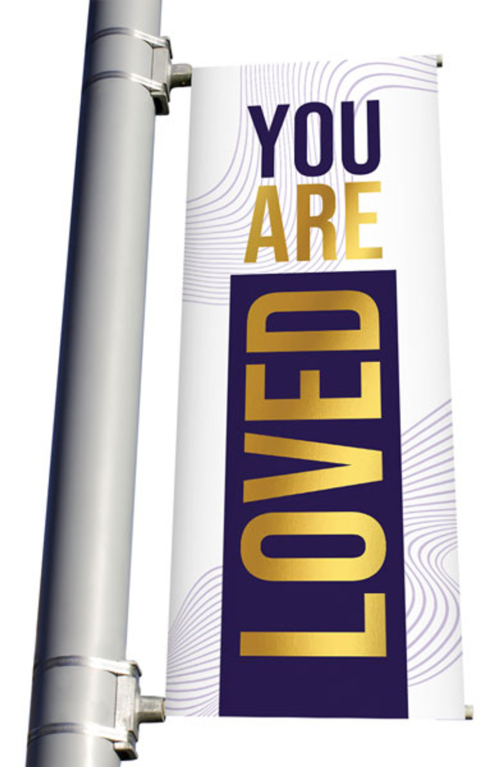 Love lightpole banner