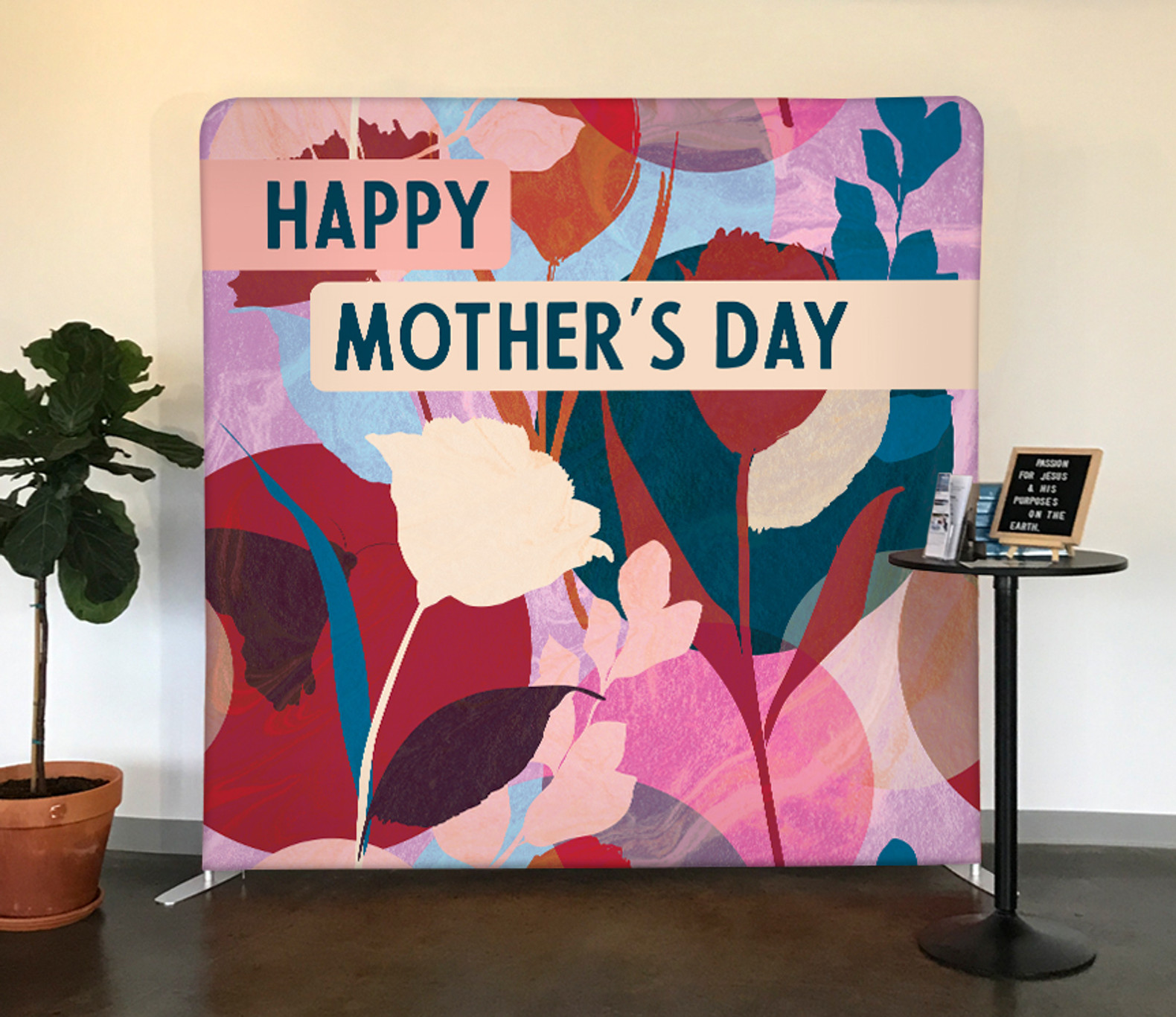 Mothers day backdrop banner for church