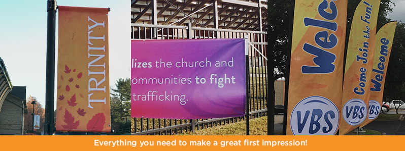 Outdoor church banner designs