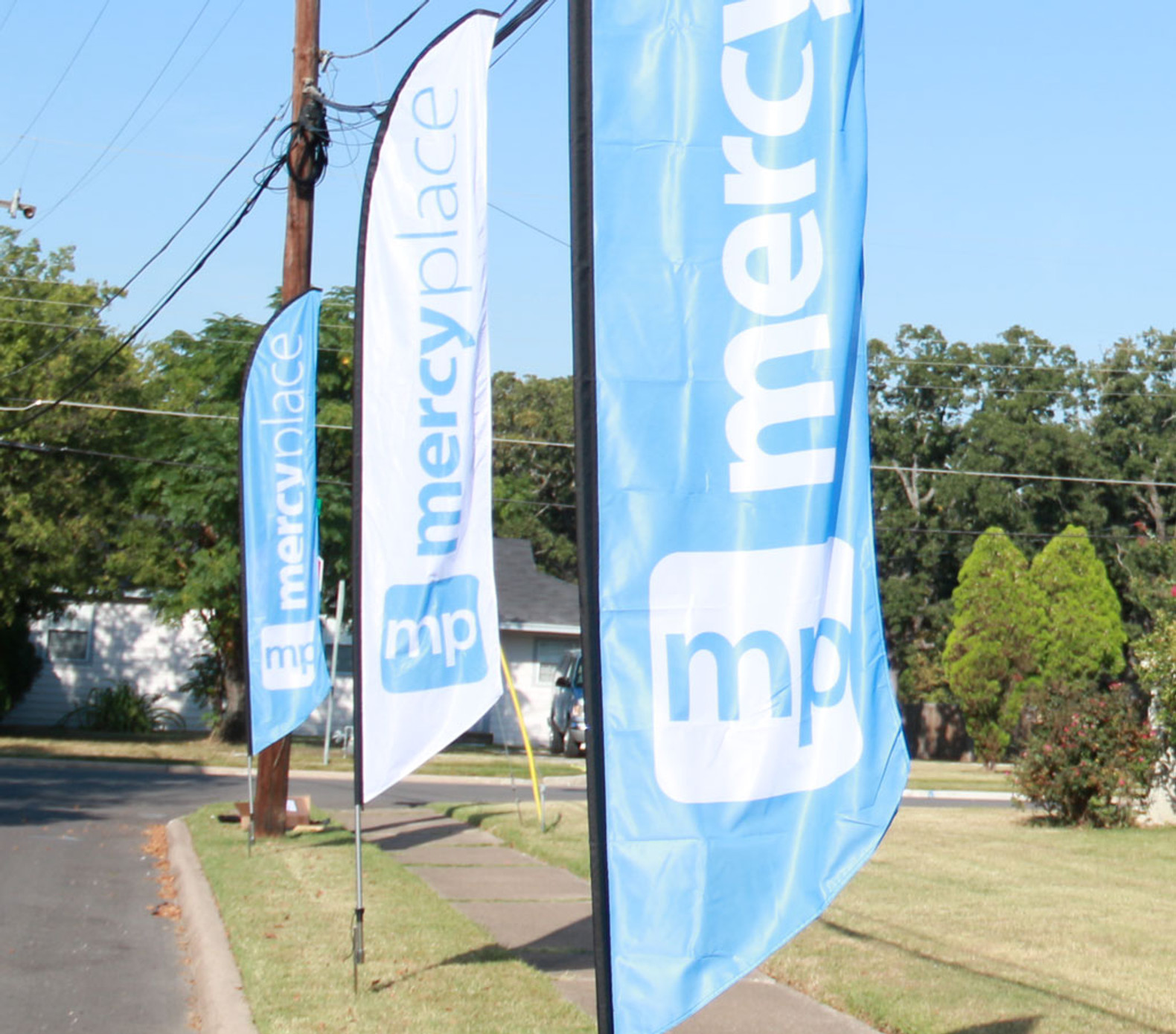 Church logo feather flag banners