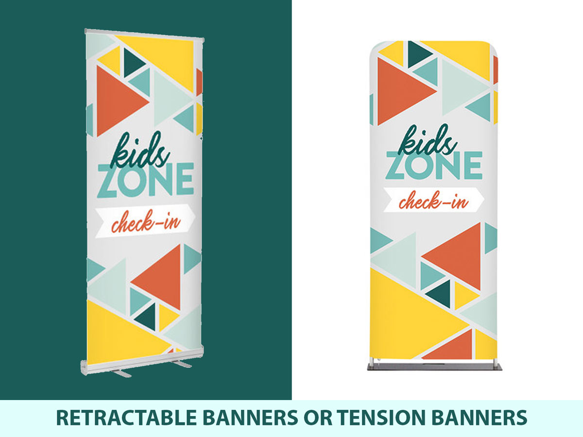 Retractable or tension banners