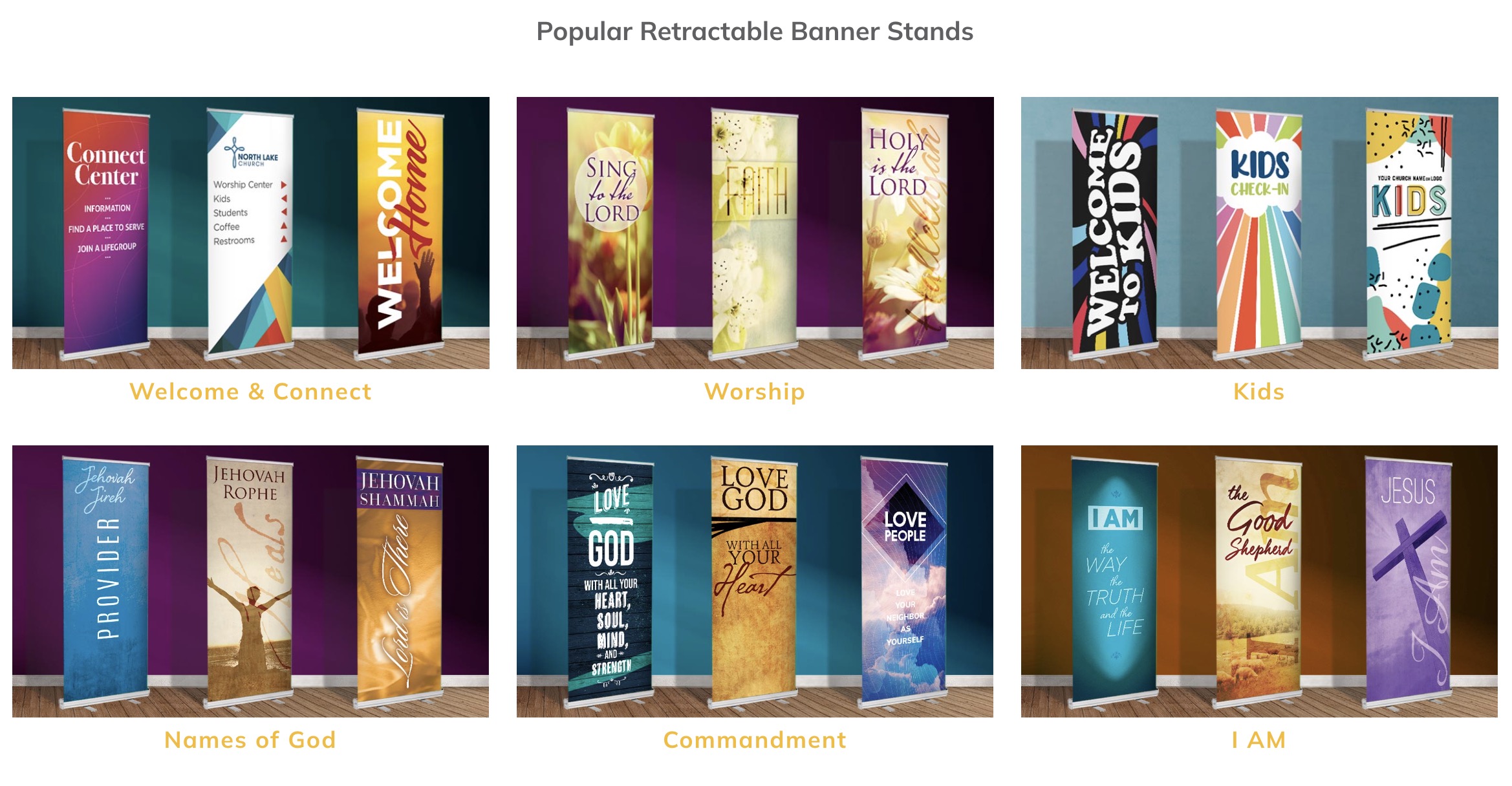 Church Banners on stands