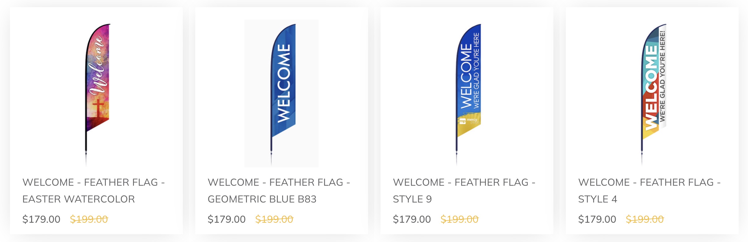 Feather flags for churches