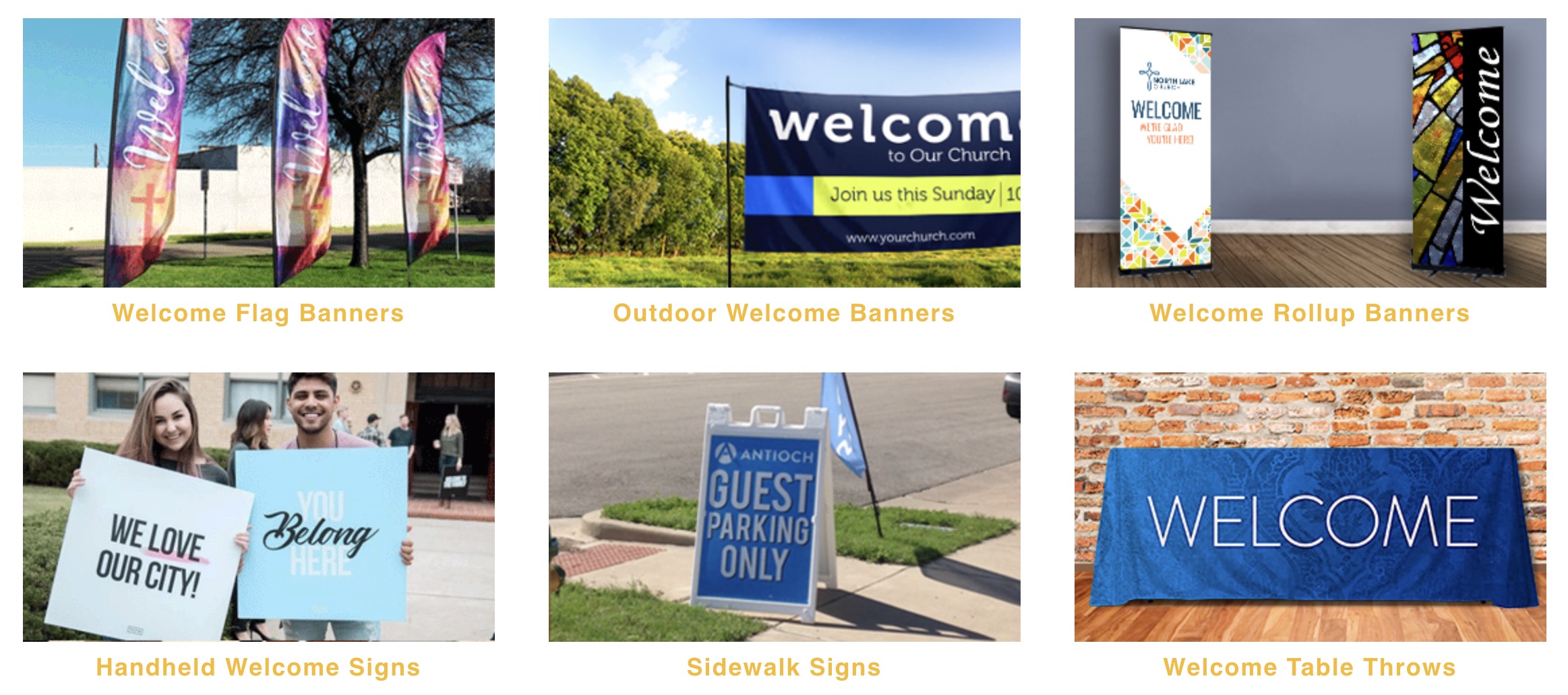 Welcome church banners