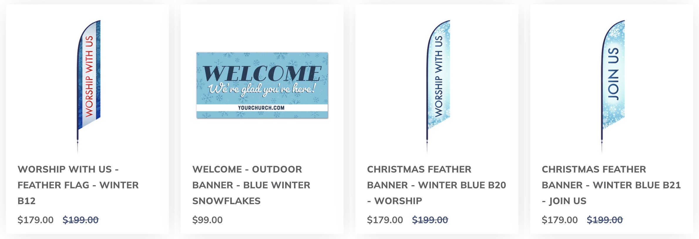 Winter banners for church