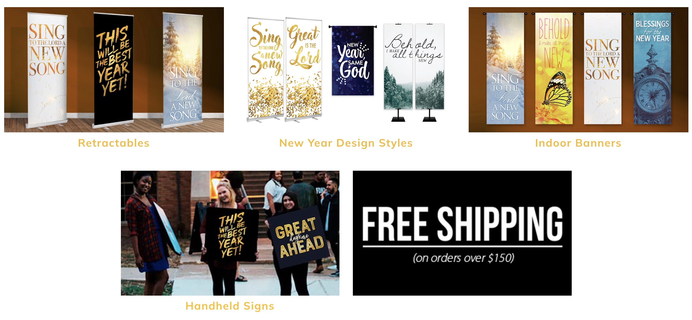 New Year's Banner ideas for churches