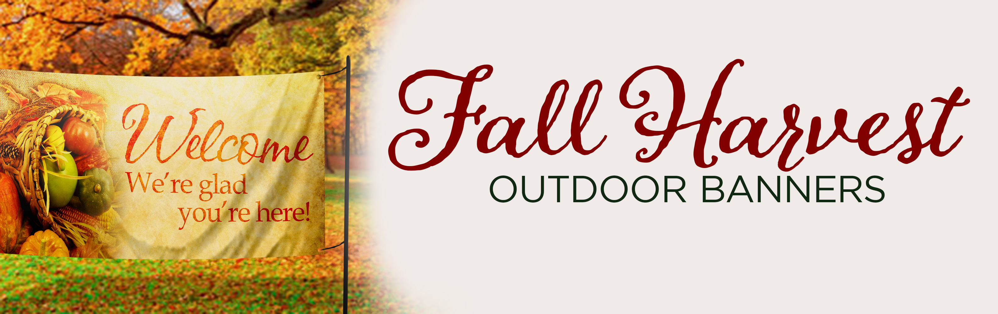 Thanksgiving outdoor banners for church