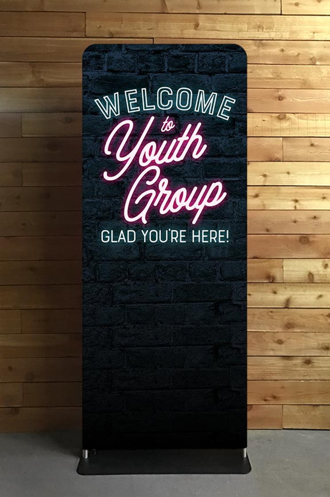 Youth group welcome sign